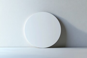 Plain White Circular Paper Sticker