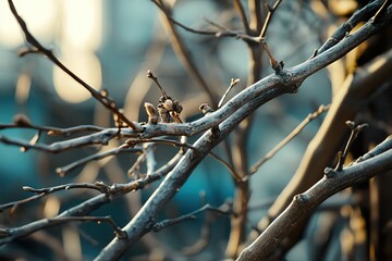 Scattered Dry Tree Branches