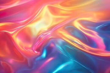 Soft Blur of Holographic Rainbow Foil, Iridescent Abstract Background