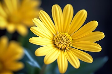 Obraz premium Stunning Yellow Daisy in Full Bloom