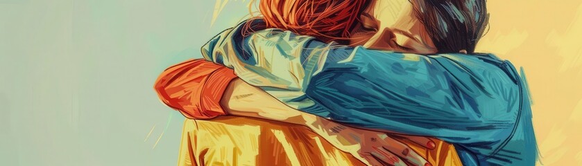 Support group session for anxiety, Vintage, Warm, Sketch, Highlighting empathy and support