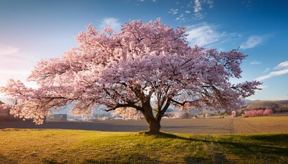 Naklejka premium Cherry tree in blossom.