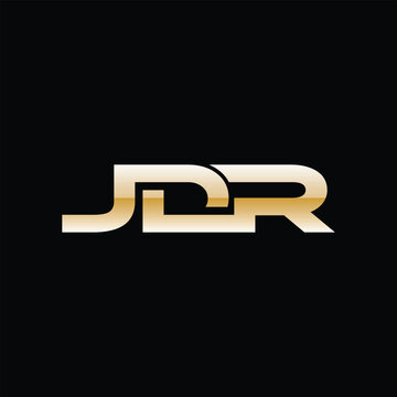 Initial JDR Modern Geometric Simplicity Business Creative Technology Logo