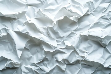 Fototapeta premium White Paper with Creases and Crumples, Bonded with Glue