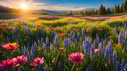 field of wild flowers