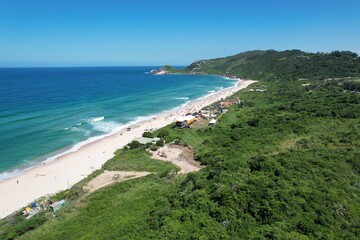 A view of Praia Mole, Mole beach, beachsin Florianopolis, Brazil