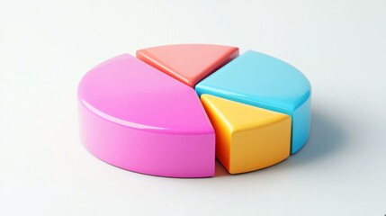 Obraz premium Colorful Pie Chart Representation for Effective Data Visualization in Business Presentations