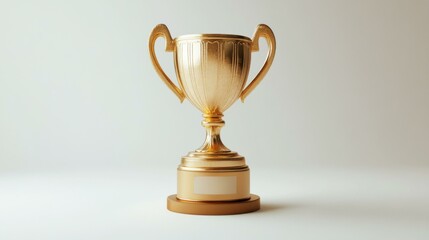 Celebrating Victory: A Gleaming Golden Trophy for Sports Achievement