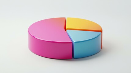 Fototapeta premium Vibrant Pie Chart for Engaging Business Analytics and Data Visualization