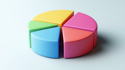 Obraz premium Vibrant 3D Shapes Representing Playful Geometry and Colorful Design Elements