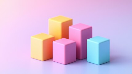 Obraz premium Colorful Playful Blocks: Aesthetically Arranged for Creative Inspiration