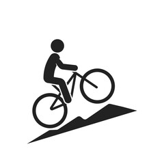 Obraz premium Isolated Pictogram Sport Sign Mountain Bike, MTB, Free Stye Cycling