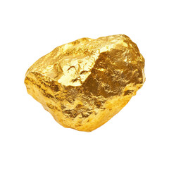Gold nugget, cutout background, ready to use