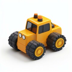 Obraz premium Cute Yellow Toy Truck for Kids: A Perfect Addition to Playtime Adventures