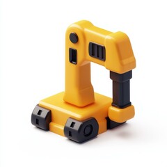 Fototapeta premium Innovative Yellow Drill: A Compact Tool for Modern Construction and Industry Applications