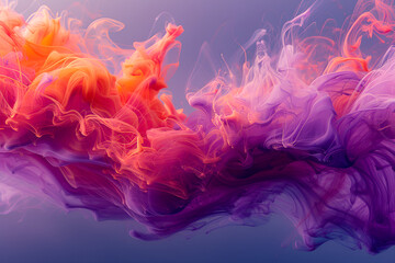 Obraz premium a colorful smoke in water