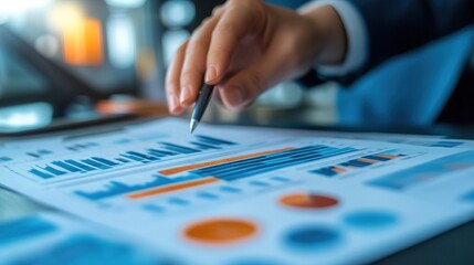 Business leader or teacher presenting a strategy or data analysis to a group