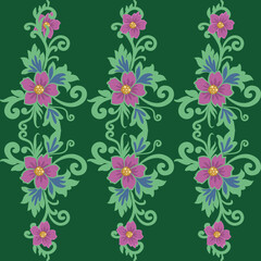 pink vine on the green background

