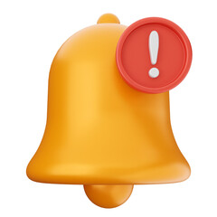 3d notification bell icon