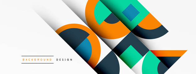 Modern geometrical abstract background - circles. Business or technology presentation design