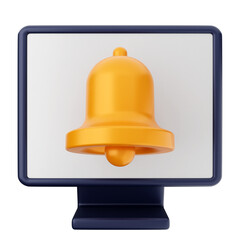 3d notification bell icon