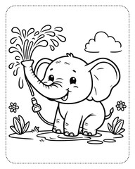 Animal Coloring Book page for kids.