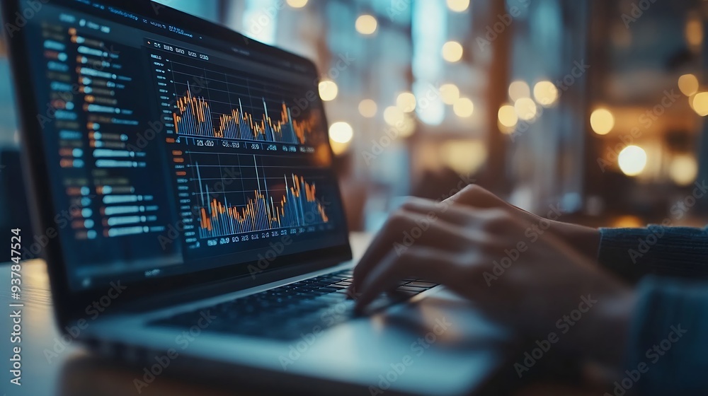Poster Advice teamwork and people at laptop with graphs charts or data analysis for business growth Research stats and collaboration at computer for sales development profit or finance budget : Generative AI