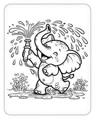 Animal Coloring Book page for kids.