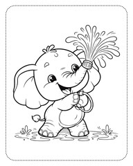 Animal Coloring Book page for kids.