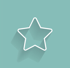 Obraz premium Vector icon of white color with shadow on gray-green background