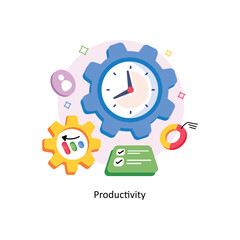 Productivity Concepts Style illustrations. 