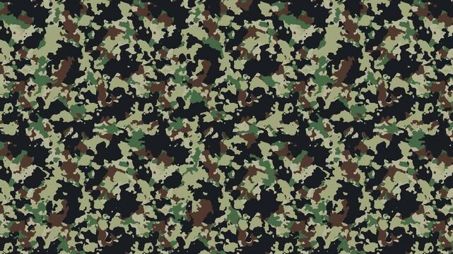 Military pixel flecktarn camouflage green grey woodland camo texture pattern horizontal banner illustration wallpaper