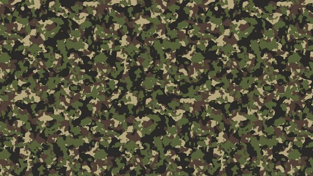 Military pixel flecktarn camouflage green grey woodland camo texture pattern horizontal banner illustration wallpaper