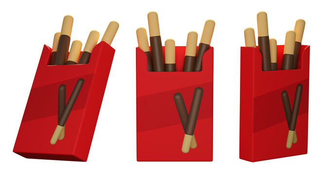 package box in pepero 3D graphic