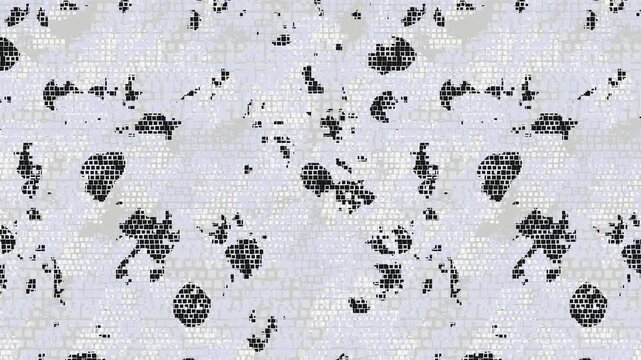 Military pixel flecktarn camouflage illustration seamless pattern winter camo texture banner illustration wallpaper animation