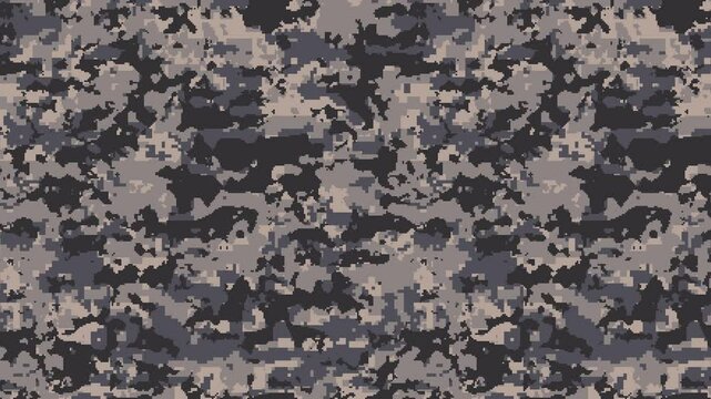 Military pixel flecktarn camouflage illustration seamless pattern urban city camo square texture banner illustration wallpaper animation
