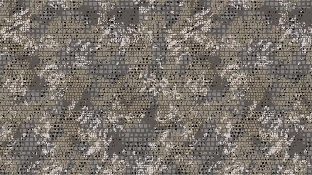 Military pixel flecktarn camouflage illustration seamless pattern urban city camo square texture banner illustration wallpaper animation