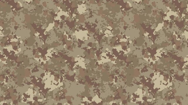 Military pixel flecktarn camouflage illustration seamless pattern arid desert camo square texture banner illustration wallpaper animation