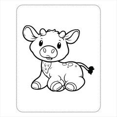 Animal Coloring Book page for kids.