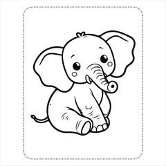 Animal Coloring Book page for kids.