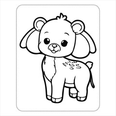 Animal Coloring Book page for kids.