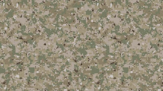 Military pixel flecktarn camouflage illustration seamless pattern arid desert camo square texture banner illustration wallpaper animation