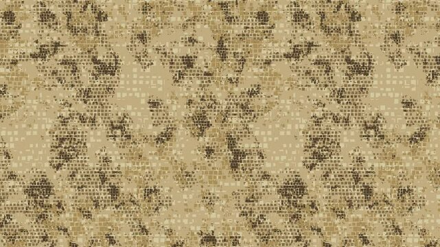Military pixel flecktarn camouflage illustration seamless pattern arid desert camo square texture banner illustration wallpaper animation