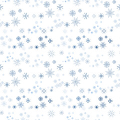 Snowflakes seamless pattern; simple and elegant design for the winter holiday season decorations