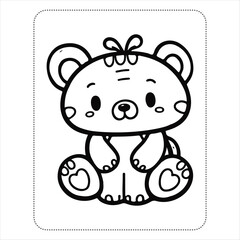 Animal Coloring Book page for kids.