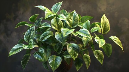 Obraz premium A lush green plant with vibrant leaves, showcasing natural beauty and indoor decor potential.