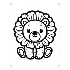 Animal Coloring Book page for kids.