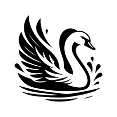 Swan icon vector illustration.