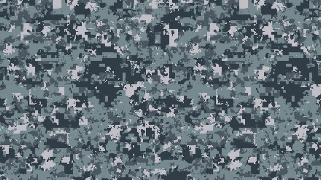 Military pixel flecktarn camouflage blue sea grey navy naval camo texture pattern horizontal banner illustration wallpaper