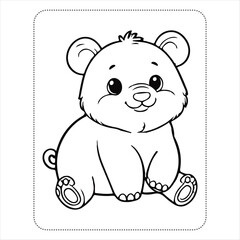 Animal Coloring Book page for kids.